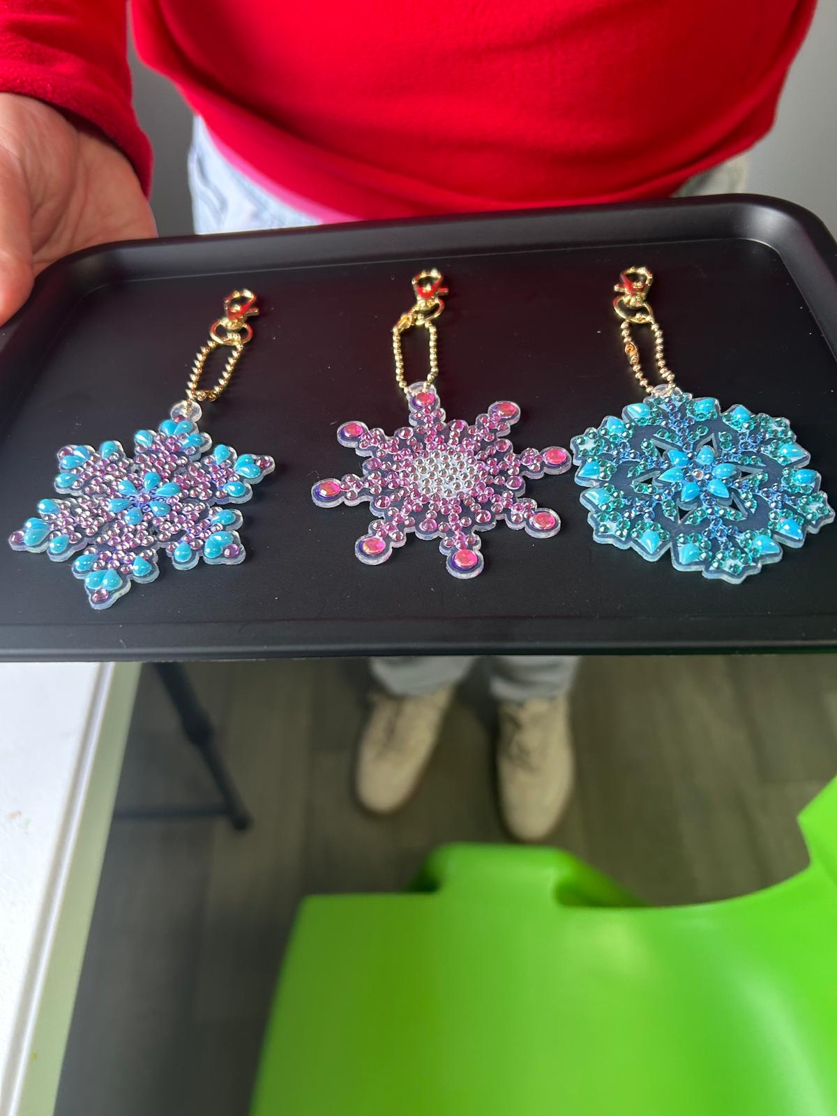Earrings made by participants during the jewellery-making activity